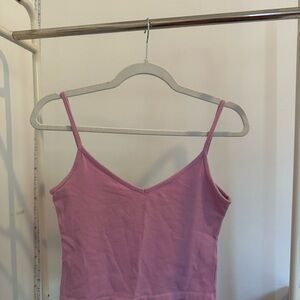 Brandy Melville Pink Fitted Crop Camisole